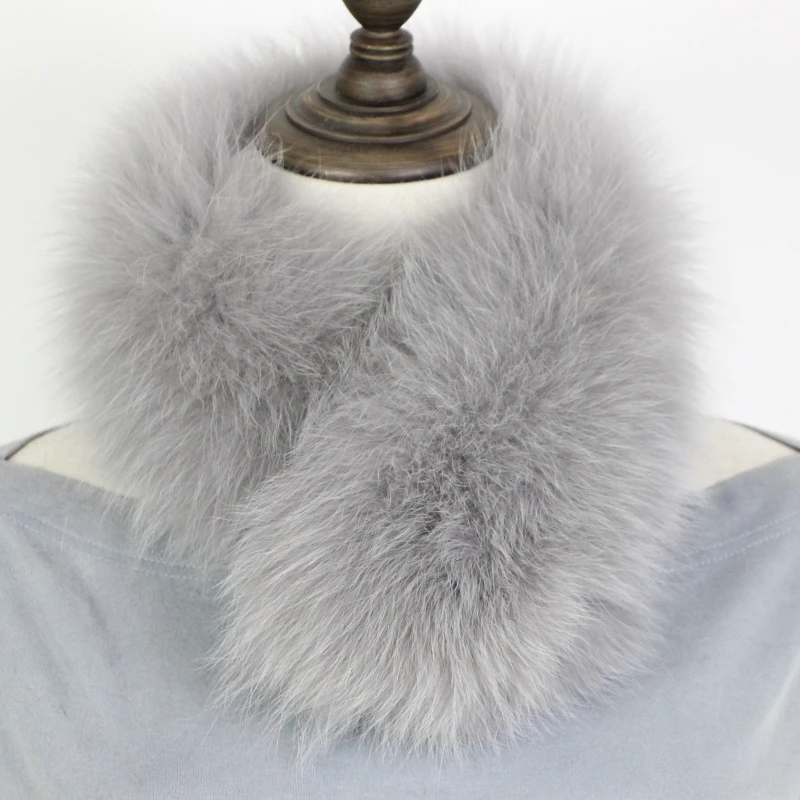 

2019 new Real Fox Fur Collar Women 100% Natural Fox Fur Scarf Winter Warm Fur Collar Scarves 6 colors lady fashion fox fur scarf