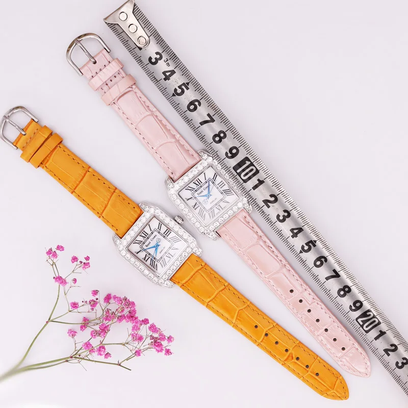 Royal Crown Luxury Jewelry Lady Women\'s Watch Fashion Crystal Hours Dress Leather Bracelet Rhinestone Girl Birthday Gift Box