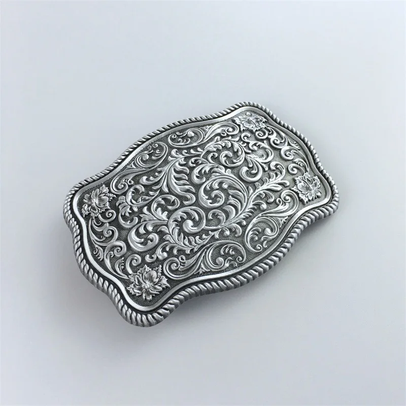 Nuovo Vintage occidentale Cowboy modello di fiore fibbia della cintura Gurtelschnalle Boucle de ceinture anche Stock negli stati uniti BUCKLE-WT142AS