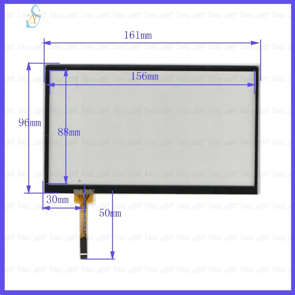 

ZhiYuSun 161mm*96mm KDT-4843 7inch 4-wire resistive touch panel for Car DVD, 161*96 GPS Navigator screen glass