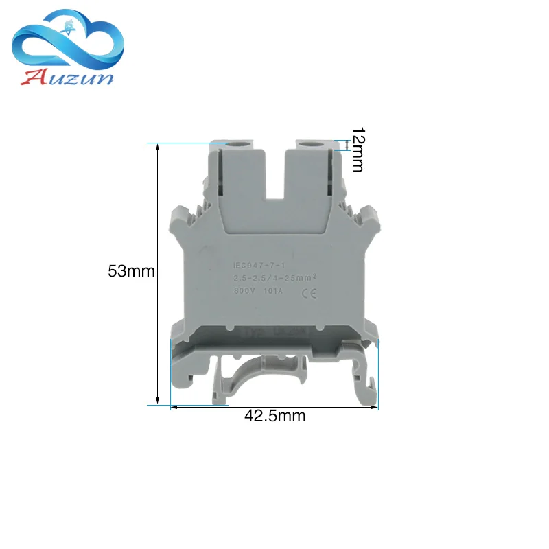 UK25N guide rail type pure copper piece voltage terminal terminal line uk-25n 25MM square terminal combination.