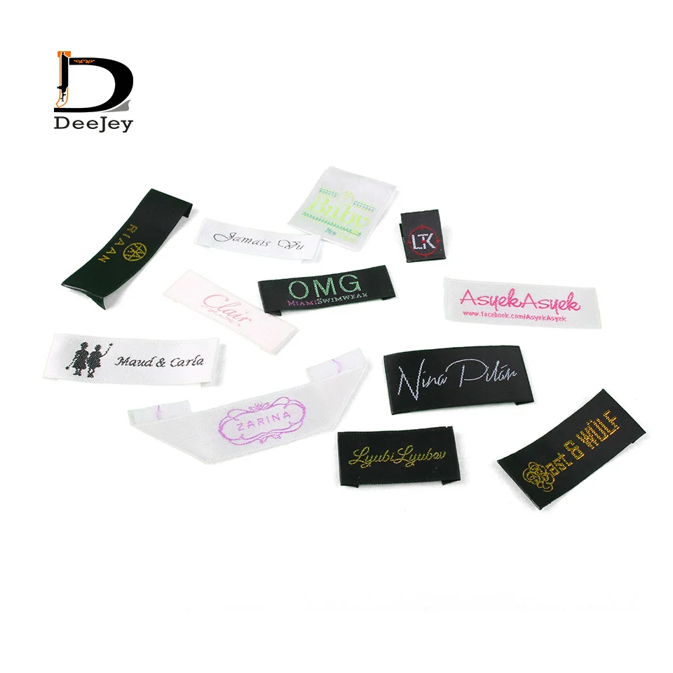 

2000pcs/lot sew in fabric labels selvage woven labels customized logo accepted min order 1 lot