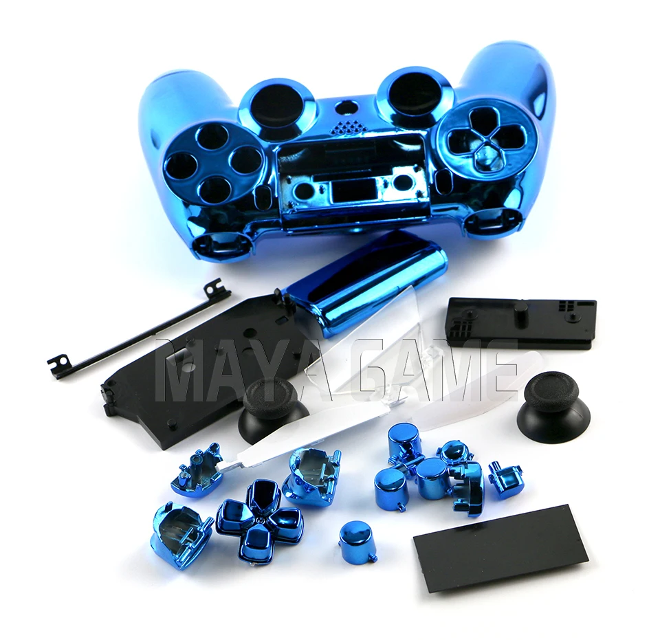 OCGAME 10 مجموعات/وحدة تحكم ملون كروم مقبض شل الإسكان غطاء لسوني بلاي ستيشن 4 ل PS4 تحكم قذيفة