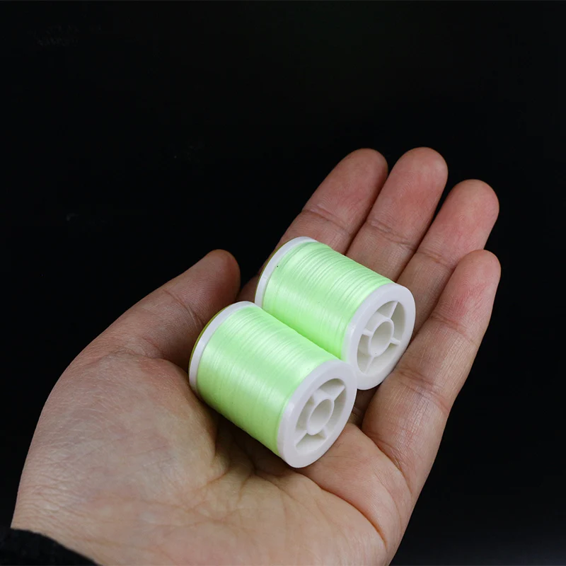 New hot 1 spool high tensile glow fly tying thread 300D Glo yarn luminous green Floss glow fly tying materials for body wraping