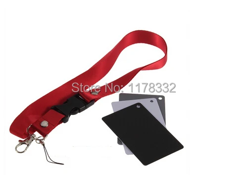 

3in1 Digital Grey Card White Black Gray Color White Balance Strap