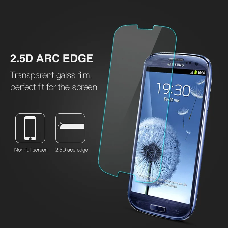 Nicotd Tempered Glass For Samsung Galaxy S3 S4 S5 S6 S7 A3 A5 J3 2015 2016 Grand Prime Screen Protector HD 2.5D Protective Film