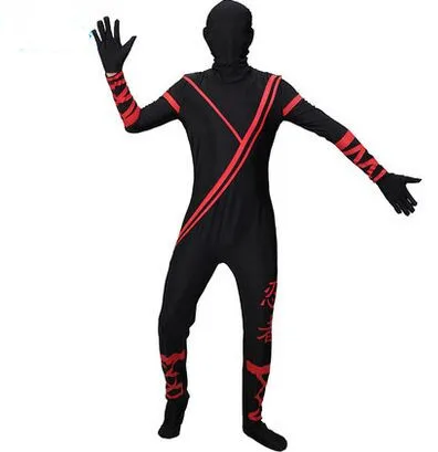 Costumes de guerrier ninja pour hommes, costume de guerrier de danse invisible pour spectacle d'halloween pour hommes