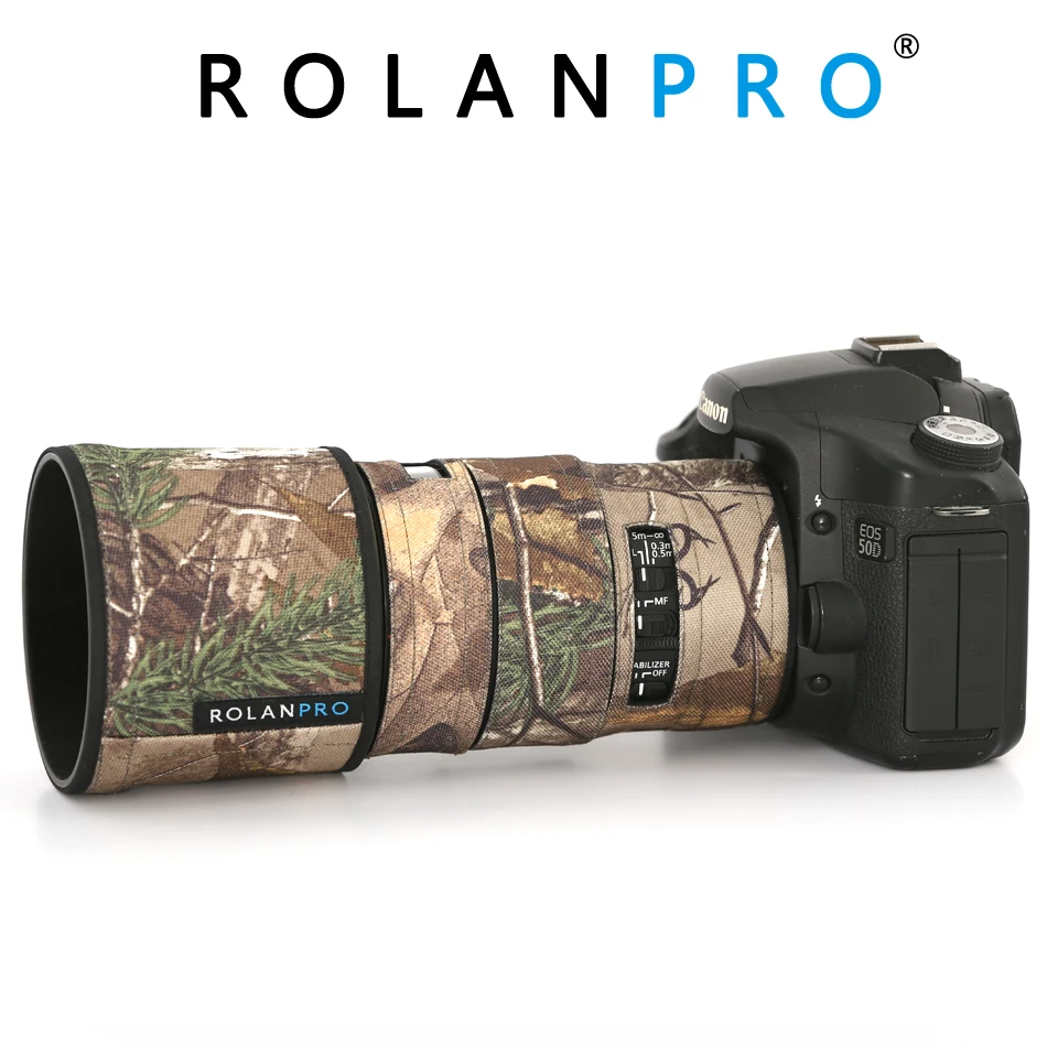 ROLANPRO Camera Lens Coat Camouflage for Canon EF 100mm f2.8L IS USM Lens Protective Sleeve for Canon SLR lens Protection Case