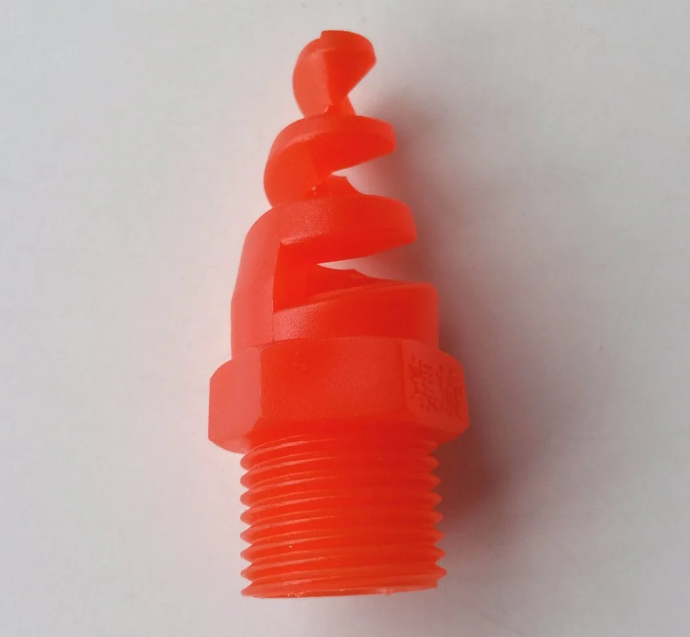 New Polypropylene PP Spiral Cone Spray Nozzle DN8 1/4