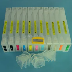 T6361 T5961 7900 9900 Refillable cartridge +Resetter+Funnels For Epson 7900 9900 700ML Printer Bulk Ink CISS Carts with Chips