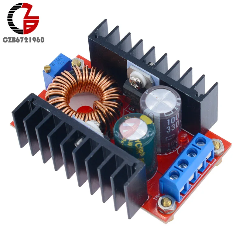 DC-DC Boost Converter Power Supply Step Up Module 10-32V to 60-97V 100W Voltage Continuously Adjustable