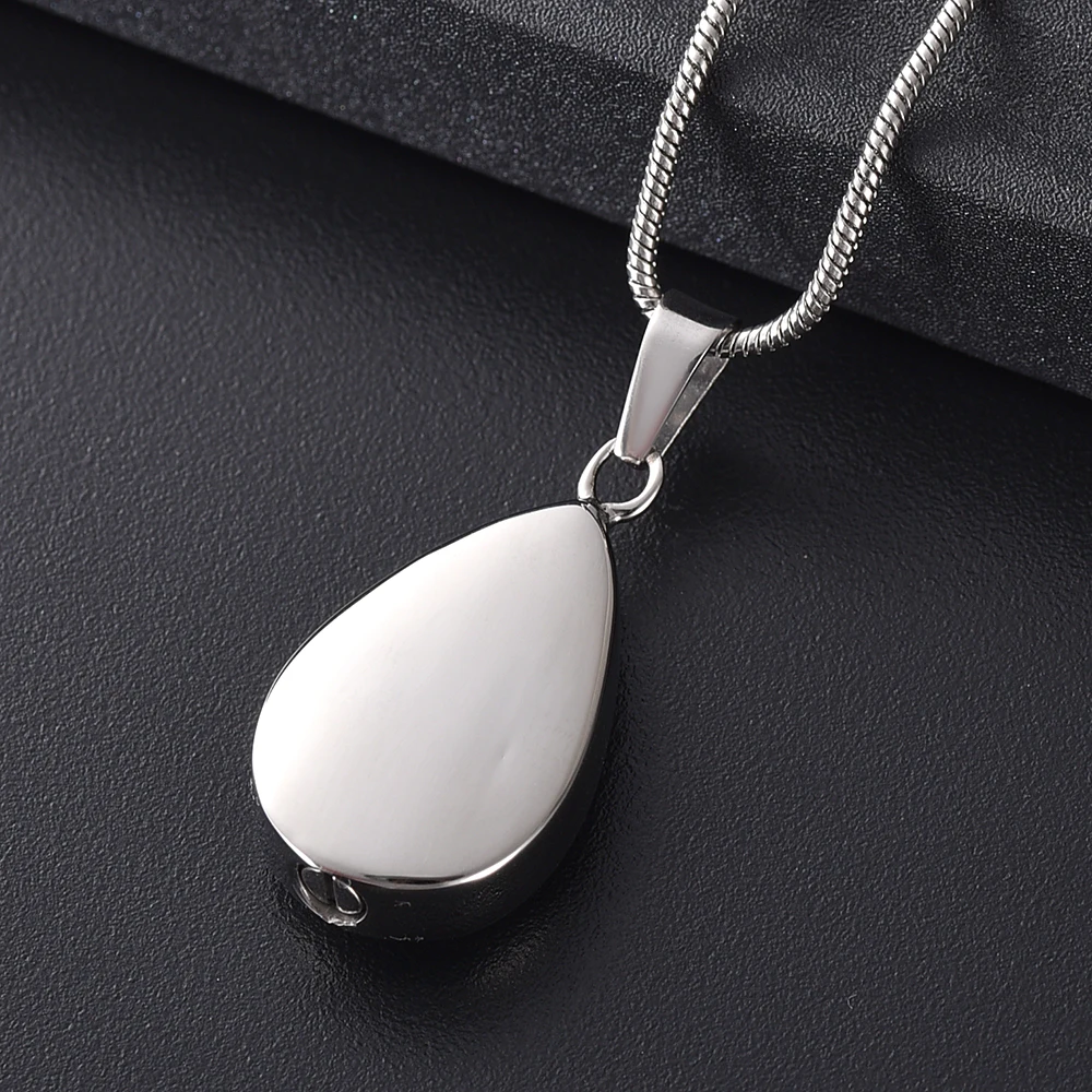 Double 11 Mini Teardrop Cremation Urn Necklace Pendant Stainless Steel Ashes Keepsake Jewelry