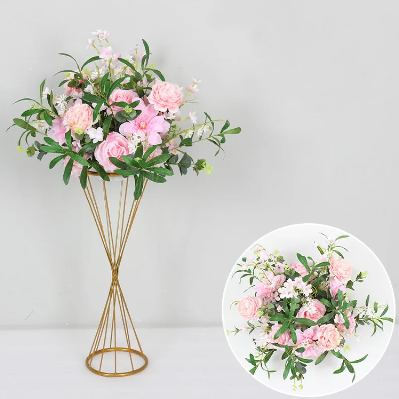 New DIY Wedding Table Centerpiece Artificial Flower Ball Flower Stand Backdrop Wall Road Lead Hotel Party Wedding Stage Decor