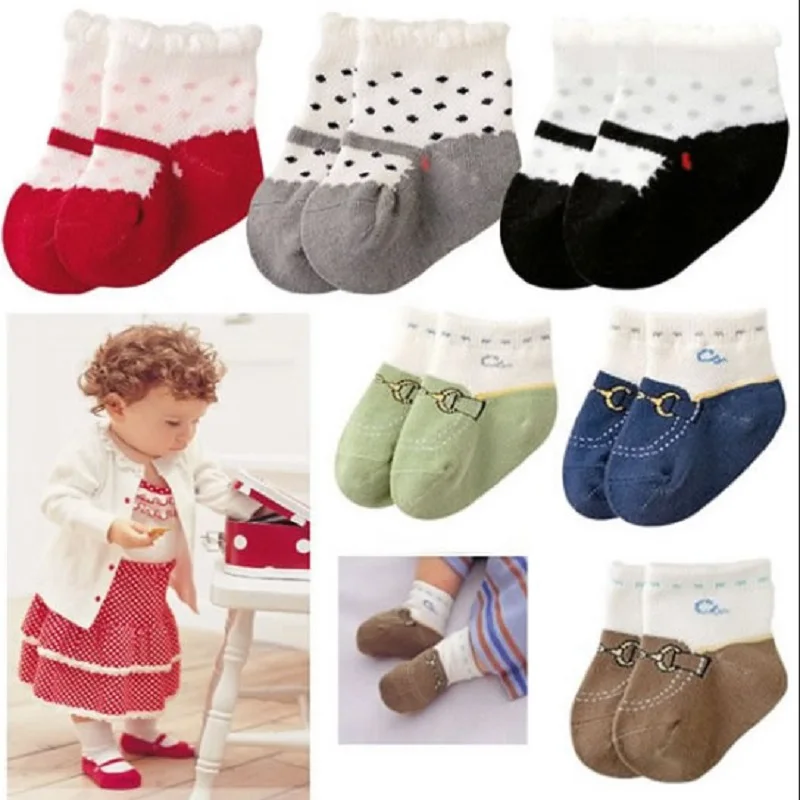 Hooyi Baby Socks 3pairs Children Sock Newborn Floor Shoe Bebe Kids pantufa Toddler socks non-slip Girl Knee High