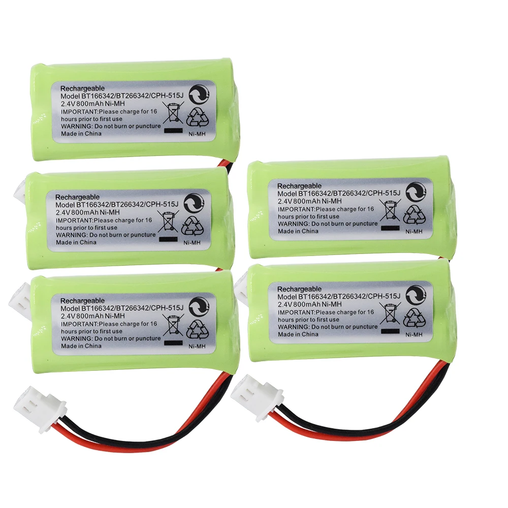 BT-166342 2.4V 800mAh 2 * AAA متولى حسن بطارية قابلة للشحن اللاسلكي الهاتف BT-166342