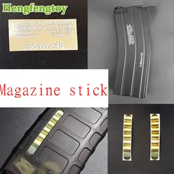 Gel ball guns nerfie  PMAG jinming 168 SCAR M4 HK416 magazine metal paste DIY stickers