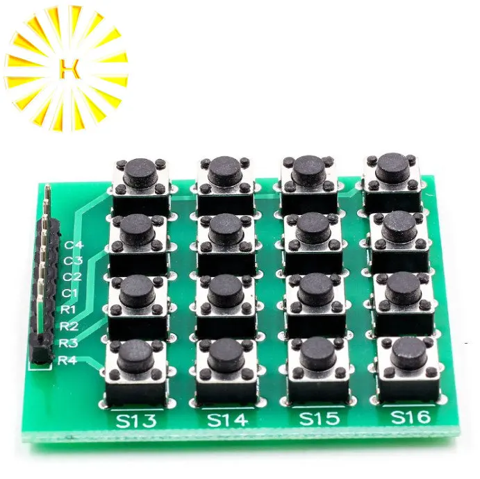 8pin 4x4 4*4 Matrix 16 Keys Button Keypad Keyboard Breadboard Module Mcu for arduino Diy Kit