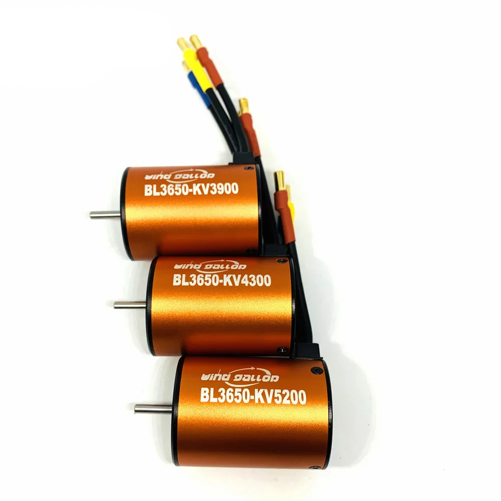 กันน้ำ Brushless มอเตอร์ 1:10 BL3650 3900KV 4300KV 5200KV เซนเซอร์มอเตอร์ไร้แปรง 4 เสาสำหรับ RC 1/10 รถเรือ