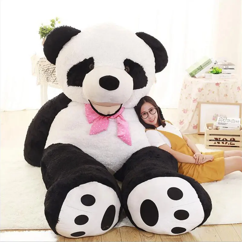 Stuffed & Plush Animals 260CM Giant Oversize Panda Doll Toys Tie Panda Stuffed Plush Panda Bear Doll Kids Gifts Toys for Girls