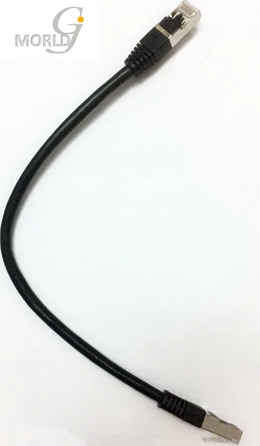 High speed CAT6A FTP BLACK Round Cable 1.65FT/0.5M Ethernet Cables  Network Wire RJ45 Patch Cord 600MHZ Lan Cable