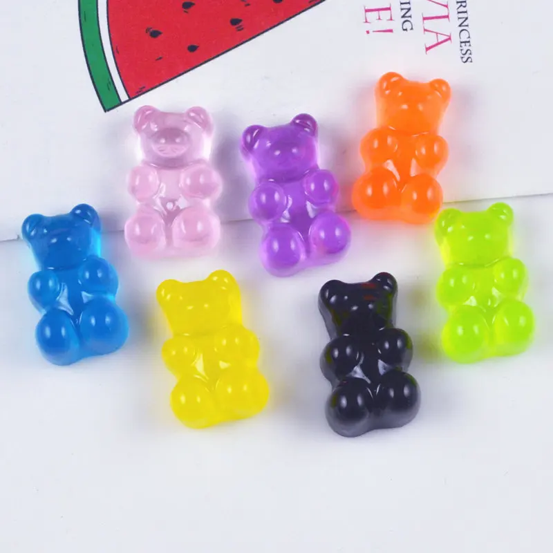 15pcs Simulated Bear Candy Polymer Slime Box Toy For Children Charms Modeling Clay DIY Kit Accessories Kids Plasticine Gift