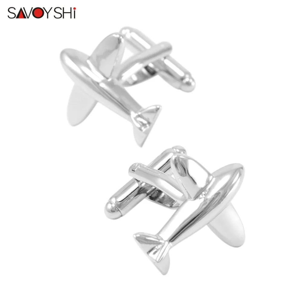 SAVOYSHI Novelty Aircraft Cufflinks For Mens Shirt Cuff Buttons High Quality Cuff links Friendly Gift Jewelry Drop Shipping