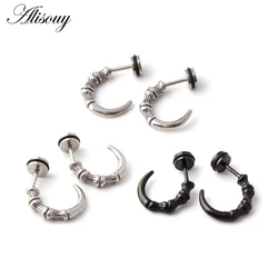 2 pieces Punk Rock Hawk Claw Horns Stainless Steel Stud Earring Men stud earrings Skulls Ear Studs Body Piercing Jewelry