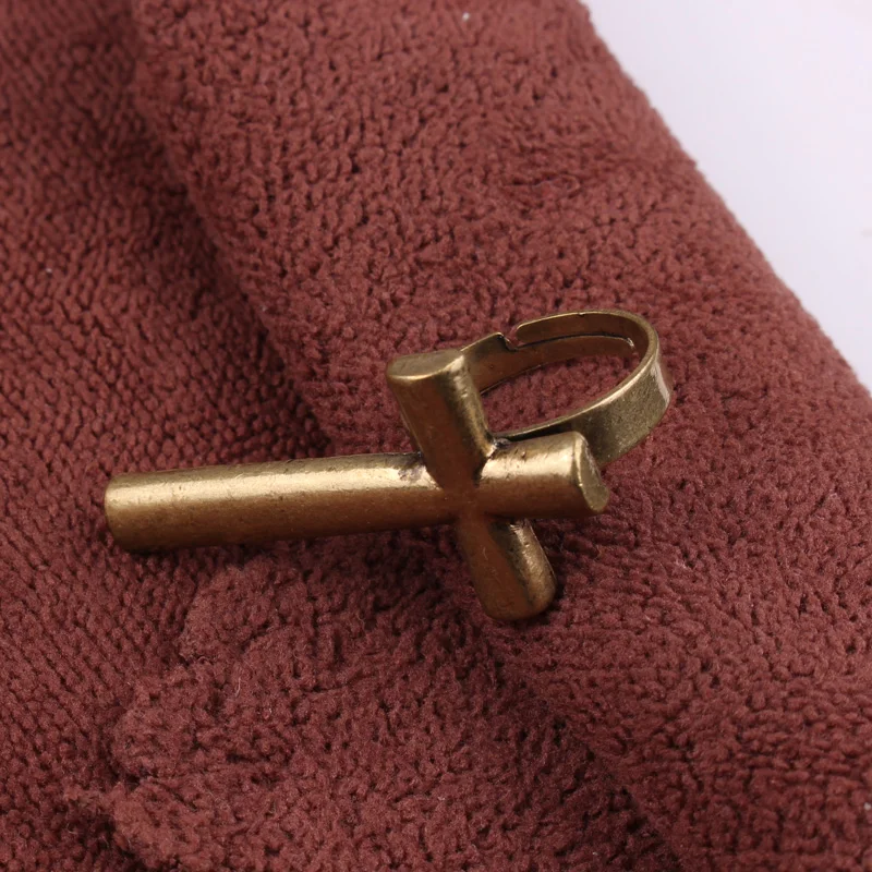 LUBOV Personality Statement Gold Color Metal Cross Finger Ring Punk Style Women Christian Jewelry 2019 New