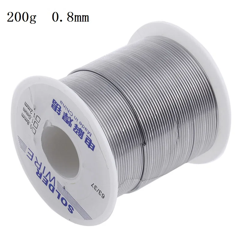 새로운 용접 철 와이어 릴 200g/3.5oz 플럭스 2.0% 1mm 63/37 45FT 주석 납 라인 로진 코어 플럭스 솔더 납땜 도매