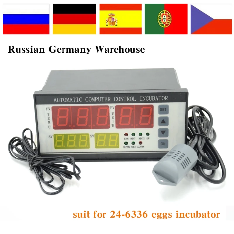 XM-18 Egg Incubator Controller Thermostat Hygrostat Full Automatic Digital  Control with Temperature Humidity Sensor Probe