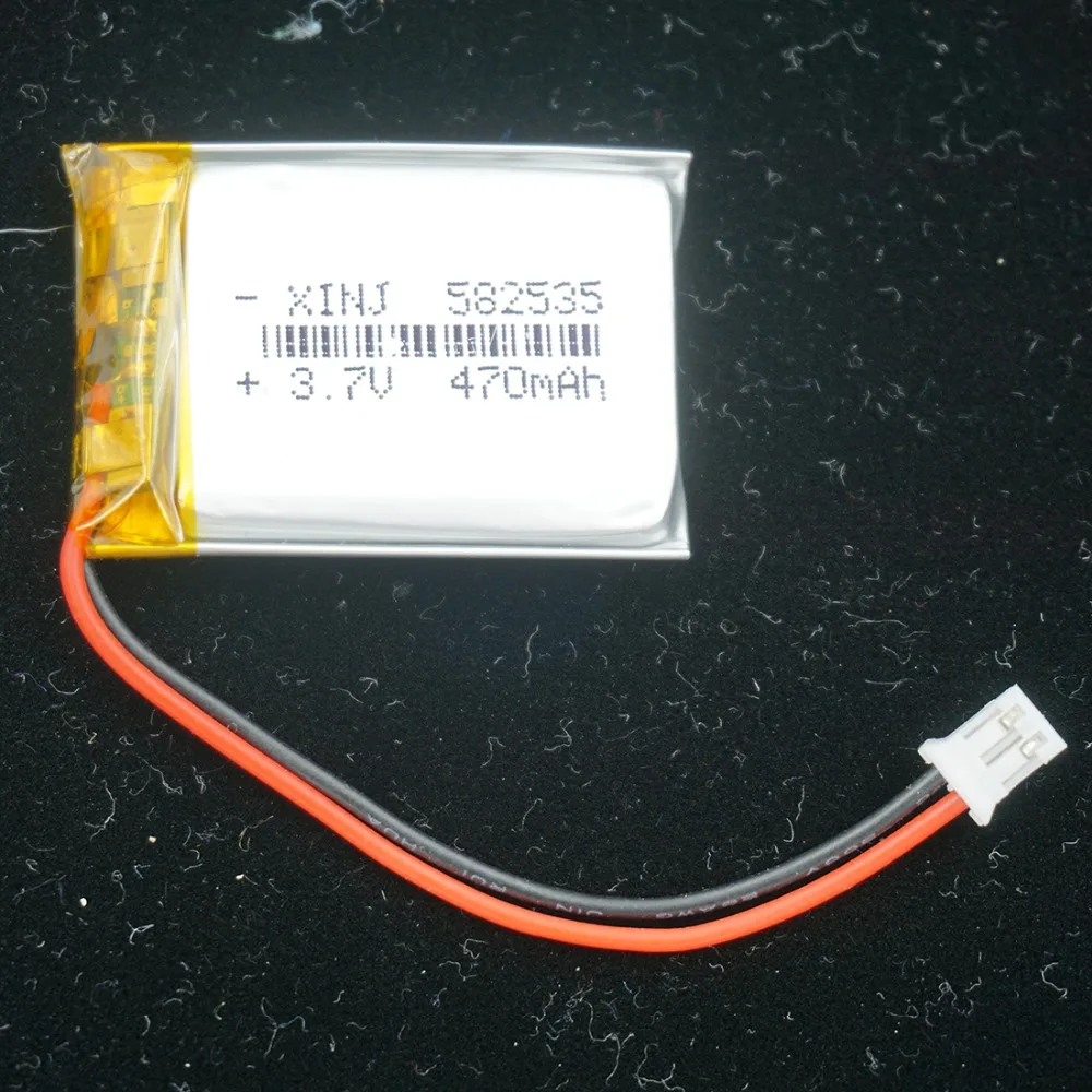 3.7V 470mAh 1.74Wh Polymer Li Lithium Battery 582535 JST-PH 2.0mm 2pin For GPS Car DVC Camera Driving Recorder MP3 Mp4 Lights