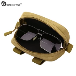 PROTECTOR PLUS Tactical Glasses Bag Multi-functional Camouflage Glasses Case Outdoor Cycling Molle Small Clutch bag Waterproof