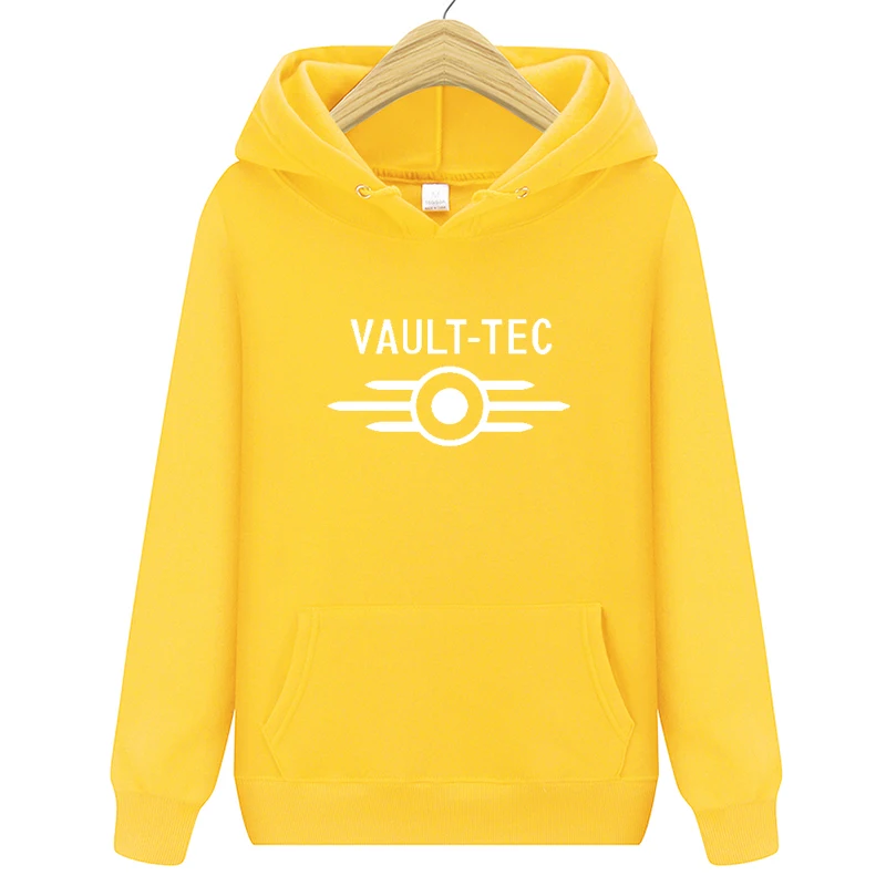 Hoodies Mens Fashion Vault Tec logo Brand Letter Hoodie Casual Sweatshirt Men Cotton high quality Print Sweatshirts Male Hood