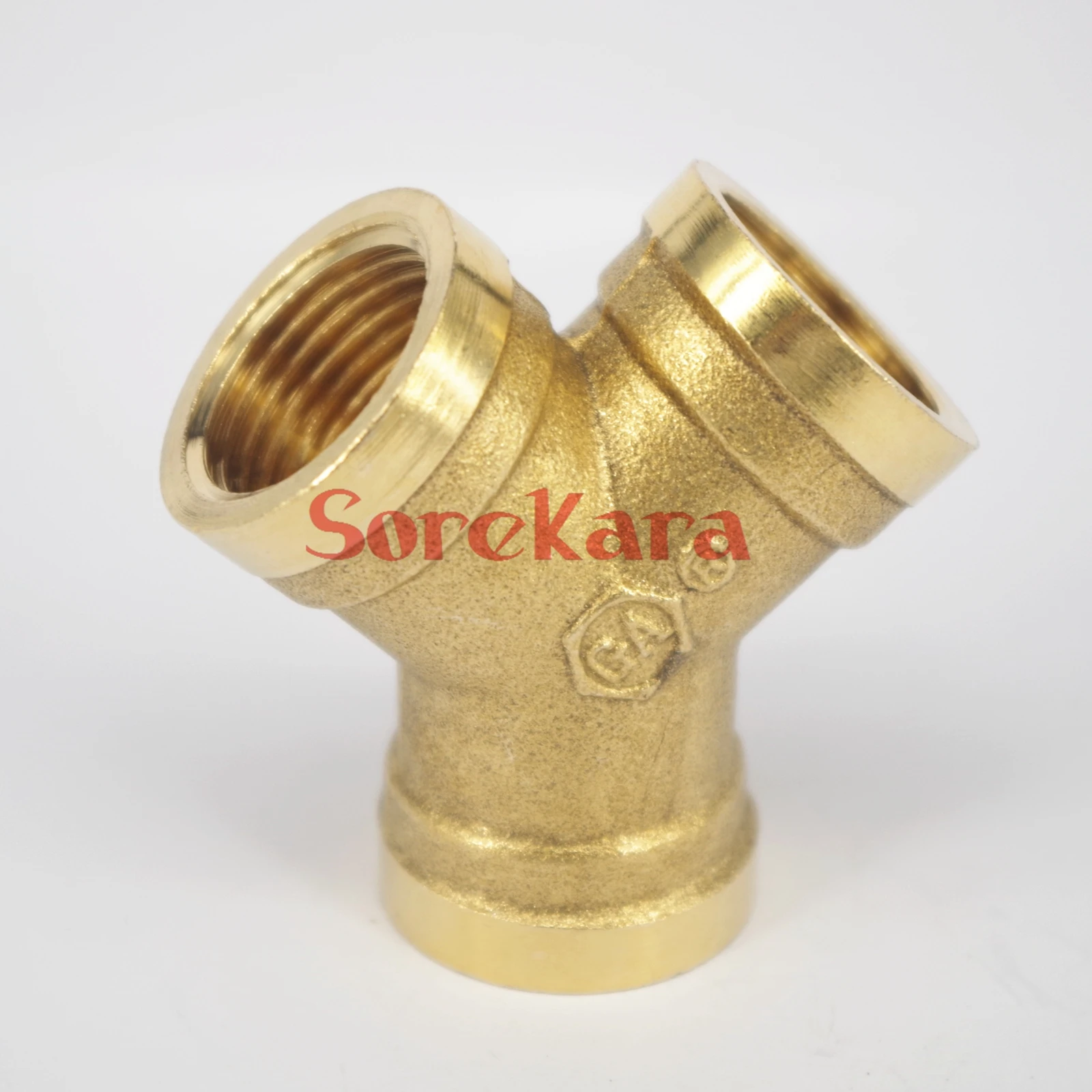 Y 3 Ways Brass Pipe fitting Connector 1/2" BSP Equal Female Thread For Water Pipe