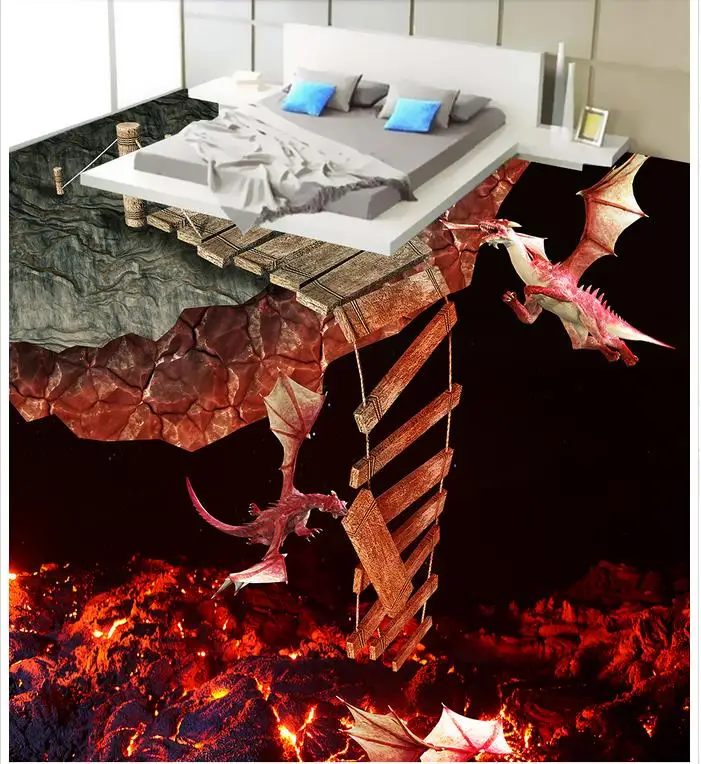 

Photo floor wallpaper 3d PVC waterproof floor fire Floor wallpaper murals wall Photo floor wallpaper 3d stereoscopic