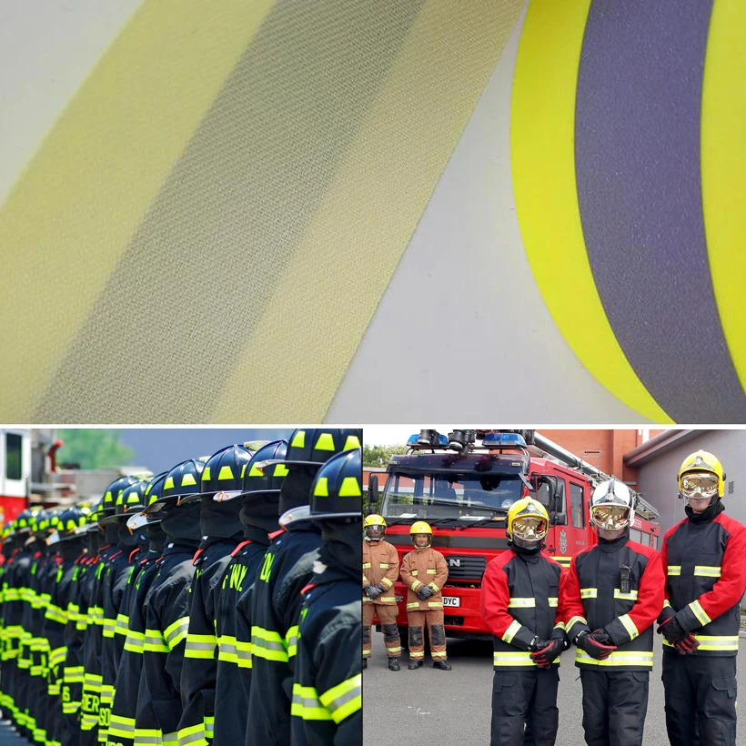 Roadstar 3M Reflective Flame Retardatn Tape with Yellow Silver and 100% Cotton Backing for Glove