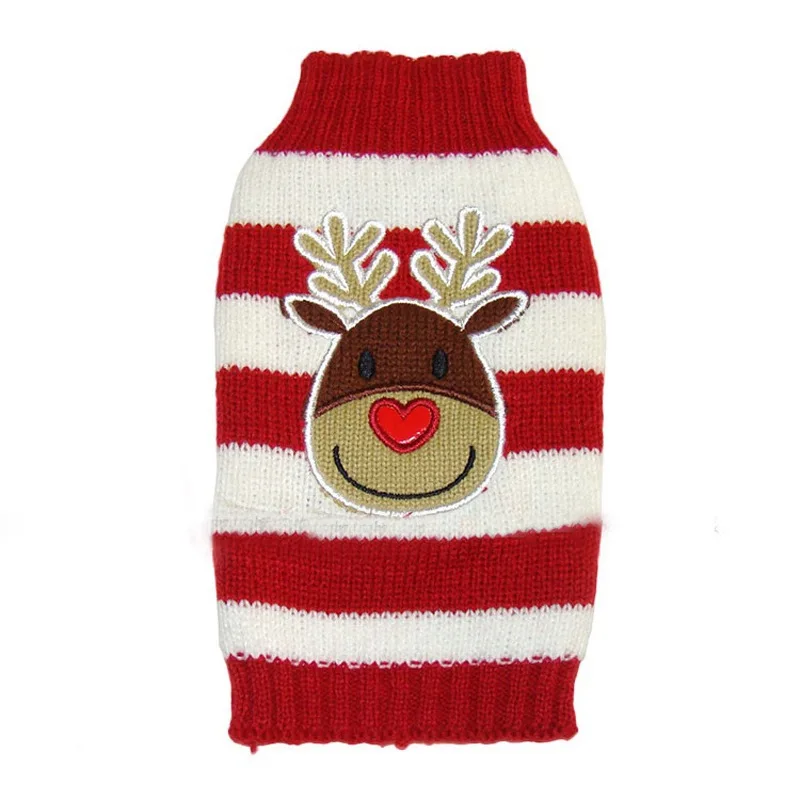 8 Color Christmas Pet Cat Sweater For Cats Halloween Clothes For Small Dogs Cats Kedi Kitten Pullover Santa Clothing Outfits XXS