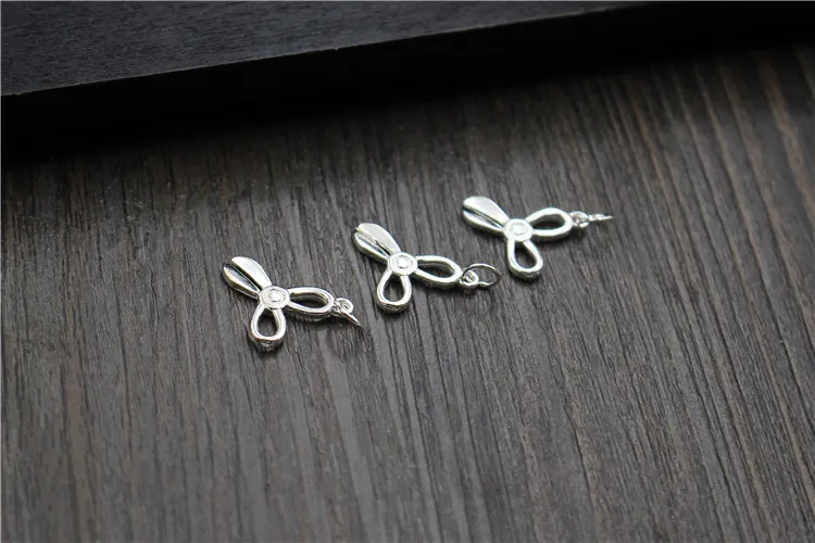 100% 925 Sterling Silver Scissors Charm With Ring Designer S925 Jewelry Pendants Findings DIY Earrings Bracelets Charms Mateiral