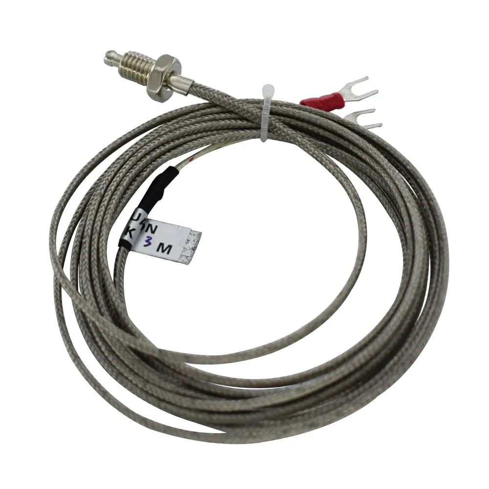 5pcs/Lot Thread M6/M8 Screw Probe Temperature Sensor Thermocouple K Type 1/2/3/4/5m Cable for PID Controller
