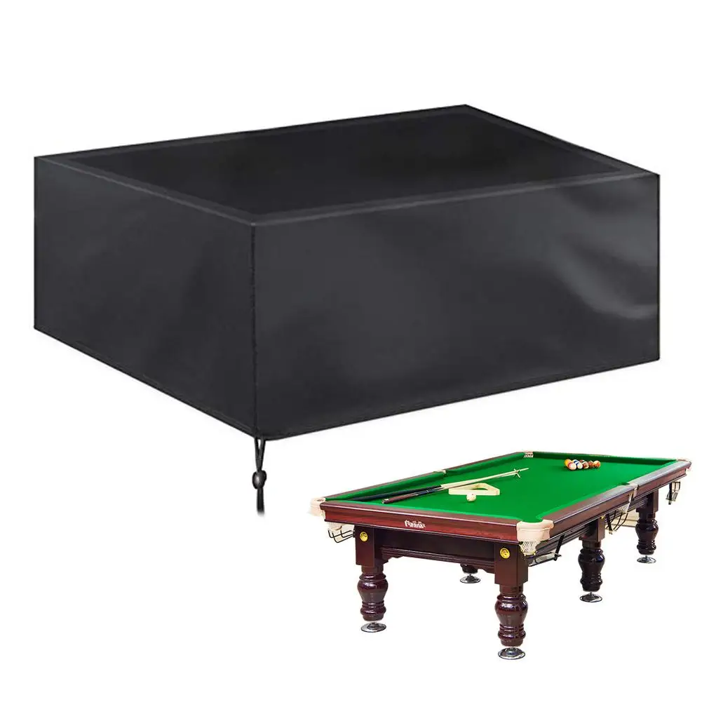 7/8/9 Foot Billiard Table Dust Waterproof Cover 210D Oxford Cloth Billiard Pool Table Full Protection with Drawstring Snooker