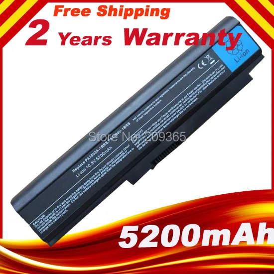 

Laptop battery for Toshiba Satellite U300 U305 PA3593U-1BRS PA3594U-1BAS, PA3594U-1BRS PABAS110, PABAS111