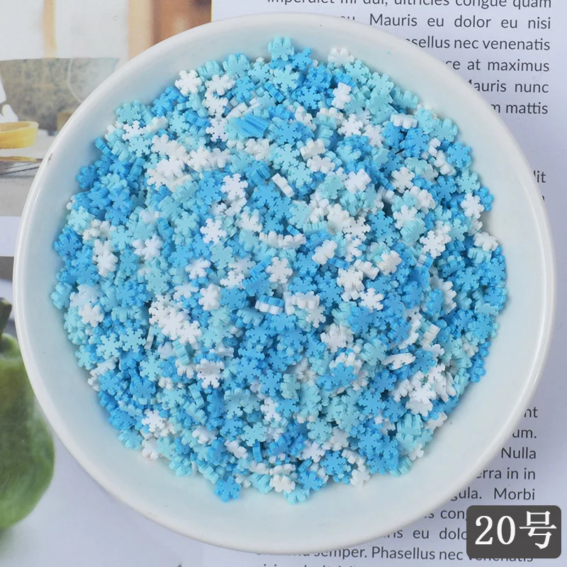 20 gr/los Nette Gefälschte Ton Streusel Bunte Herz Fünf Sterne Schleife Süßigkeiten Streusel für Handwerk Machen, DIY Kuchen Dessert Dekoration – Detail 20