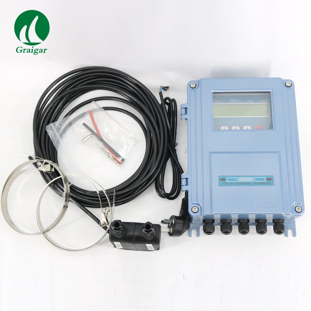 Fixed Ultrasonic Flow Meter TDS-100F with M2 Transducer DN50-700mm Wall-Mount Outside the Clip-on Flowmeter