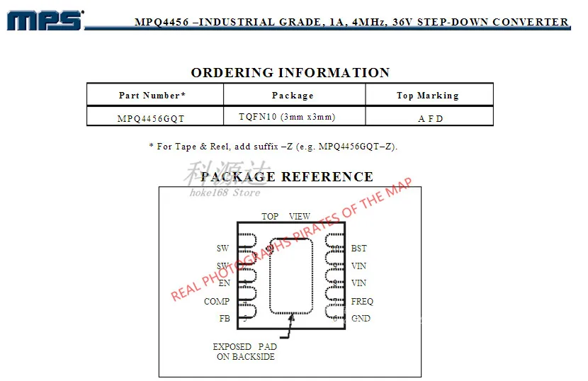5 قطعة/الوحدة MPQ4456GQT TQFN-10 MPQ4456 في الأسهم