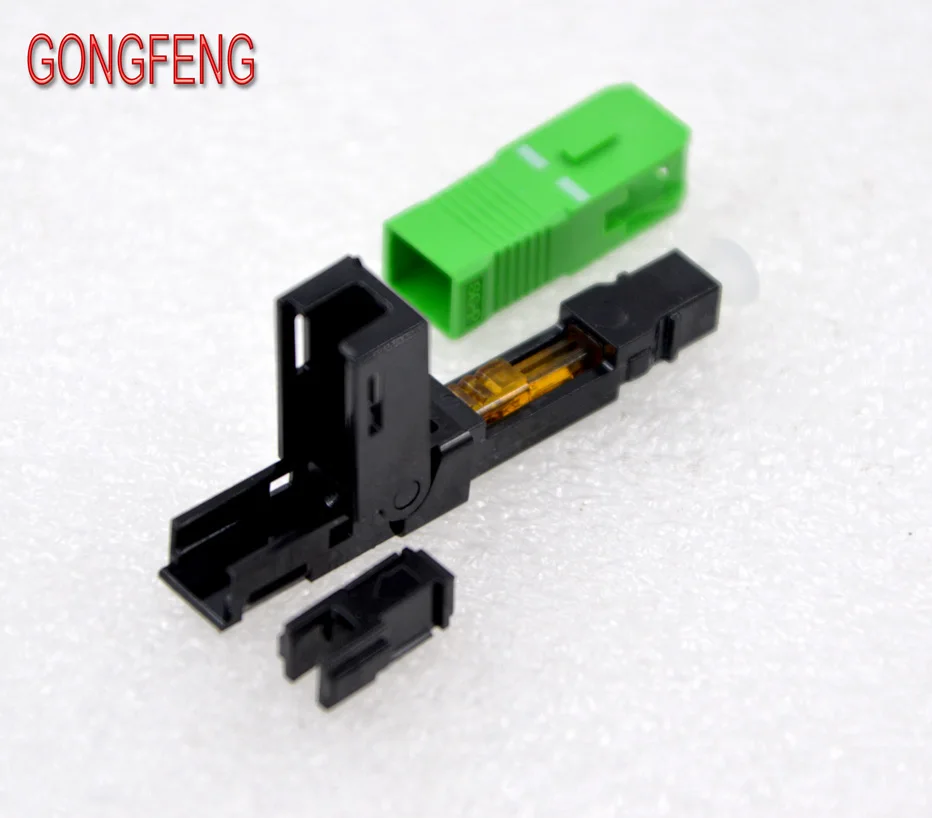 GONGFENG 100pcs New SCAPC Fiber Optic Quick Connector FTTH self propelled square Fast Connector Special Wholesale