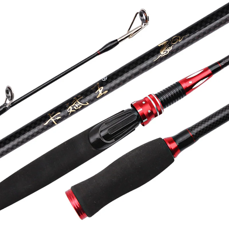 LIEYUWANG 1.8M Lure Carbon Casting Fishing Rod Travel Sea Fishing Pole Two Sections Hard Rod
