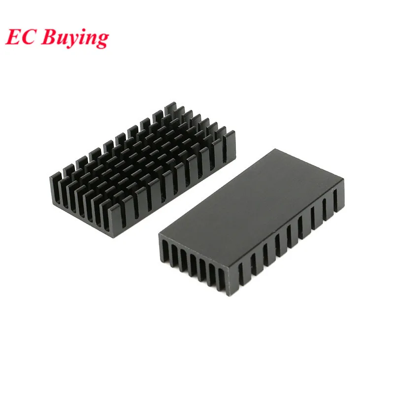 冷却フィン,アルミニウムラジエーター,LED電源用ヒートシンク,ICトランジスタモジュール,PCB,黒,50x25x10mm, 50x25x10mm, 1個