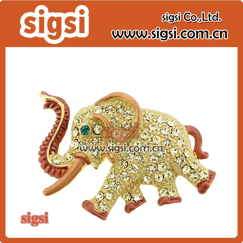 exquisite elephant silvery rhinestone brooch and pins for gift