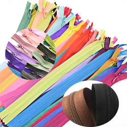 10pcs 3#15cm 28cm 35cm 40cm 45cm 50cm 55cm 60cm Invisible Zippers Nylon Coil Zipper Tailor For Handcraft Sewing Cloth Accessorie