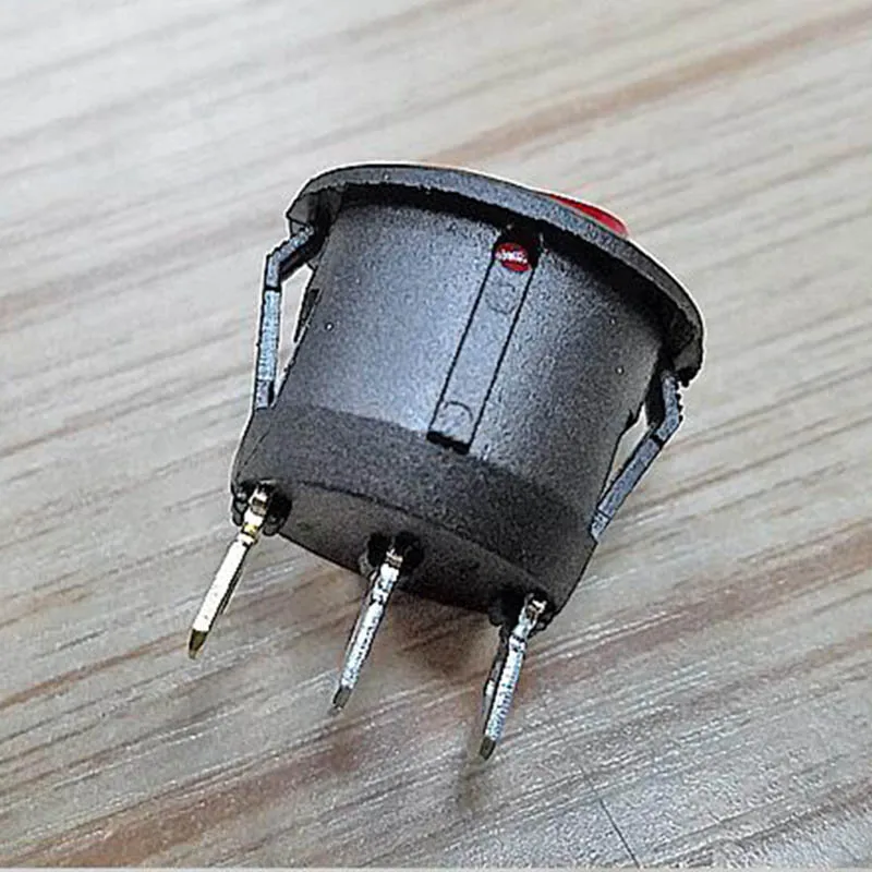 10 Buah Saklar Rocker LED Rocker Switch Saklar Lampu 3 Pin AC 110 ~ 265 V/6A dengan lampu LED